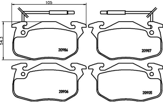 Brake Pad Set, disc brake 8DB 355 018-961 Hella, Image 7