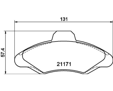 Brake Pad Set, disc brake 8DB 355 019-041 Hella, Image 7