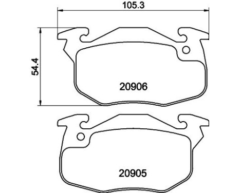 Brake Pad Set, disc brake 8DB 355 019-141 Hella, Image 7