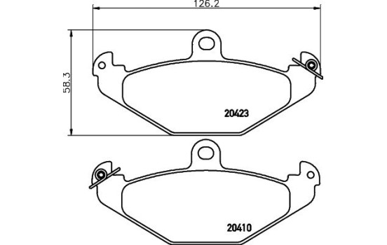 Brake Pad Set, disc brake 8DB 355 019-191 Hella, Image 7
