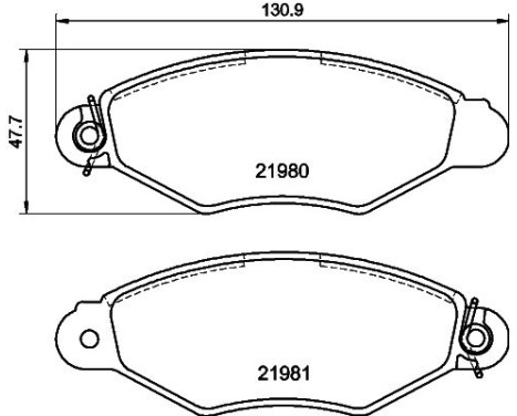 Brake Pad Set, disc brake 8DB 355 019-301 Hella, Image 7