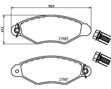 Brake Pad Set, disc brake 8DB 355 019-311 Hella, Image 7