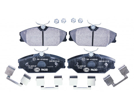 Brake Pad Set, disc brake 8DB 355 019-391 Hella