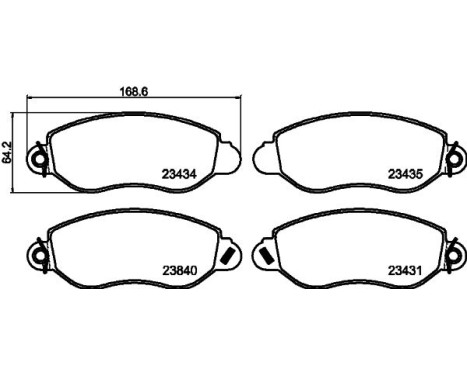 Brake Pad Set, disc brake 8DB 355 019-451 Hella, Image 7