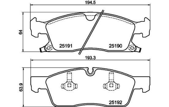 Brake Pad Set, disc brake 8DB 355 019-551 Hella, Image 7