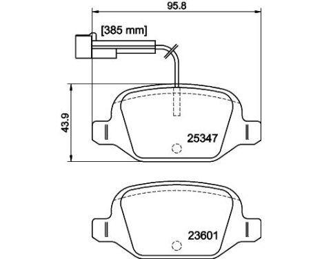 Brake Pad Set, disc brake 8DB 355 019-631 Hella, Image 7
