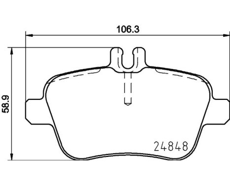 Brake Pad Set, disc brake 8DB 355 019-641 Hella, Image 4