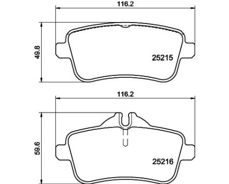 Brake Pad Set, disc brake 8DB 355 019-741 Hella, Image 4