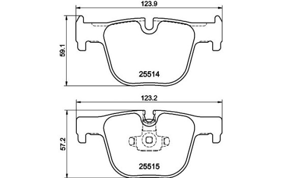 Brake Pad Set, disc brake 8DB 355 019-781 Hella