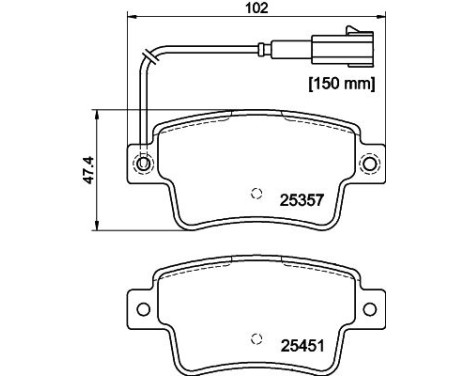 Brake Pad Set, disc brake 8DB 355 019-801 Hella, Image 7