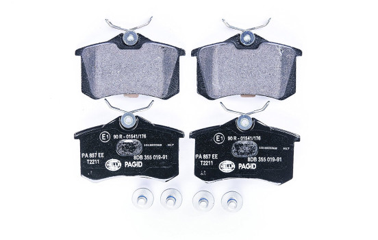 Brake Pad Set, disc brake 8DB 355 019-911 Hella