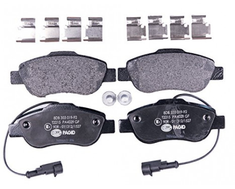 Brake Pad Set, disc brake 8DB 355 019-921 Hella