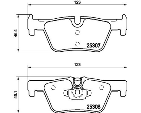 Brake Pad Set, disc brake 8DB 355 019-971 Hella, Image 4
