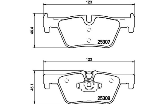 Brake Pad Set, disc brake 8DB 355 019-971 Hella, Image 4