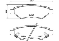 Brake pad set, disc brake 8DB 355 020-011 Hella