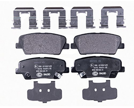 Brake Pad Set, disc brake 8DB 355 020-101 Hella