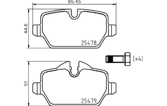 Brake Pad Set, disc brake 8DB 355 020-111 Hella, Image 7