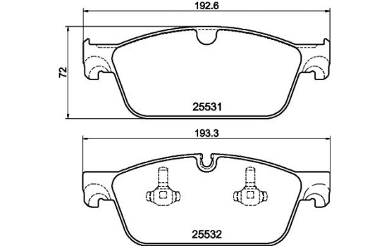 Brake Pad Set, disc brake 8DB 355 020-141 Hella, Image 4