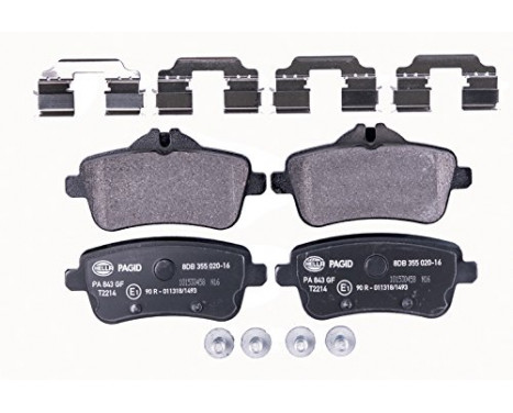 Brake Pad Set, disc brake 8DB 355 020-161 Hella