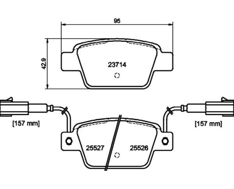 Brake Pad Set, disc brake 8DB 355 020-181 Hella, Image 7