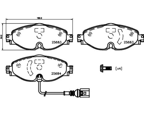 Brake Pad Set, disc brake 8DB 355 020-191 Hella, Image 7