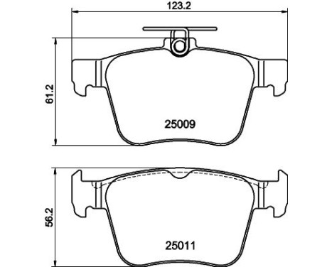 Brake Pad Set, disc brake 8DB 355 020-261 Hella, Image 4