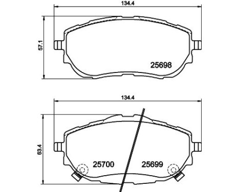 Brake Pad Set, disc brake 8DB 355 020-281 Hella, Image 7