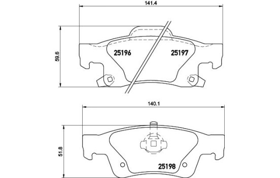 Brake Pad Set, disc brake 8DB 355 020-351 Hella, Image 4