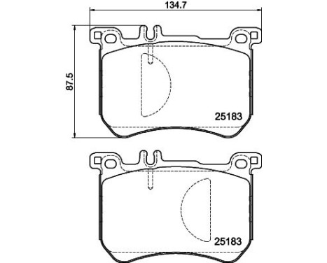Brake Pad Set, disc brake 8DB 355 020-491 Hella, Image 4