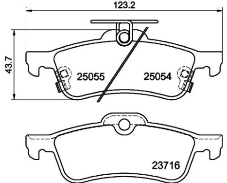 Brake Pad Set, disc brake 8DB 355 020-501 Hella, Image 7