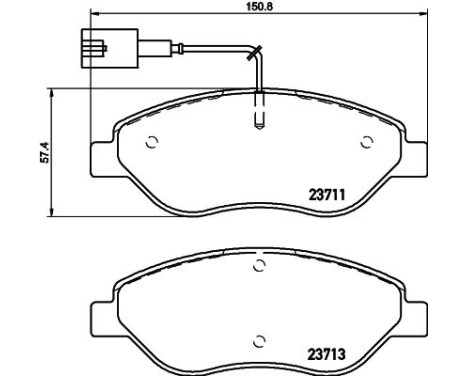 Brake Pad Set, disc brake 8DB 355 020-561 Hella, Image 7