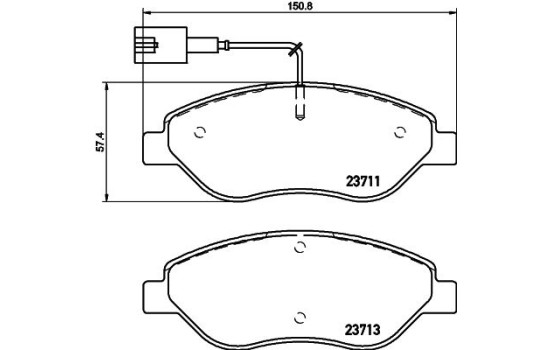 Brake Pad Set, disc brake 8DB 355 020-561 Hella, Image 7