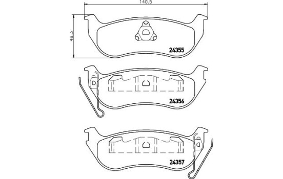 Brake Pad Set, disc brake 8DB 355 020-631 Hella, Image 7