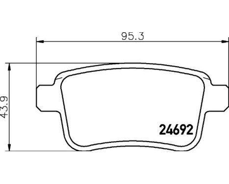 Brake Pad Set, disc brake 8DB 355 020-641 Hella, Image 4