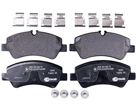 Brake Pad Set, disc brake 8DB 355 020-721 Hella Pagid GmbH