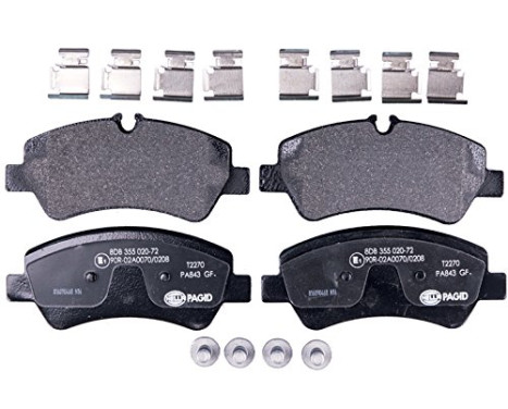 Brake Pad Set, disc brake 8DB 355 020-721 Hella