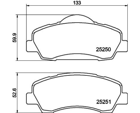 Brake Pad Set, disc brake 8DB 355 020-771 Hella, Image 4