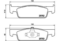 Brake Pad Set, disc brake 8DB 355 020-801 Hella