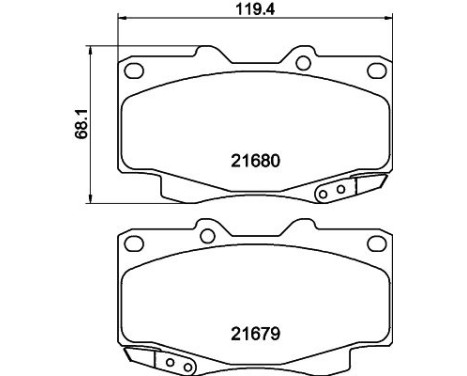 Brake Pad Set, disc brake 8DB 355 020-811 Hella, Image 7