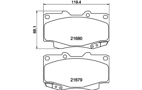 Brake Pad Set, disc brake 8DB 355 020-811 Hella, Image 7