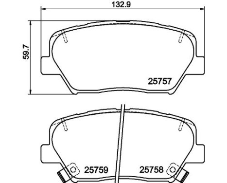 Brake pad set, disc brake 8DB 355 020-871 Hella, Image 4