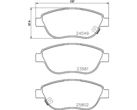 Brake Pad Set, disc brake 8DB 355 020-881 Hella, Image 4