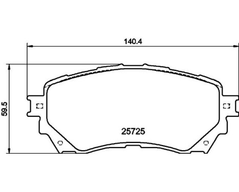 Brake Pad Set, disc brake 8DB 355 020-901 Hella, Image 7