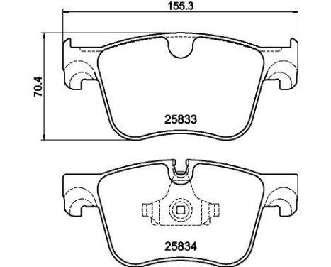 Brake Pad Set, disc brake 8DB 355 020-981 Hella, Image 7
