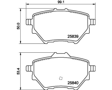 Brake Pad Set, disc brake 8DB 355 020-991 Hella, Image 7