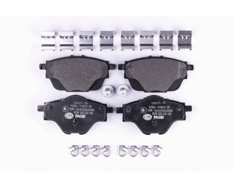 Brake Pad Set, disc brake 8DB 355 021-001 Hella