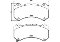 Brake pad set, disc brake 8DB 355 021-041 Hella