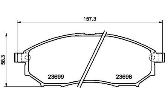 Brake Pad Set, disc brake 8DB 355 021-101 Hella, Image 7