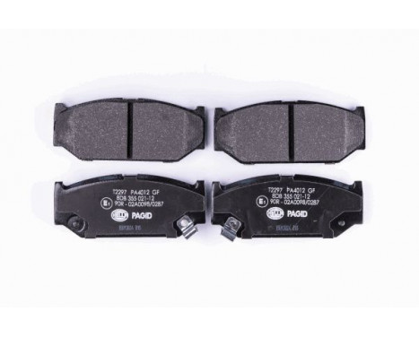 Brake Pad Set, disc brake 8DB 355 021-121 Hella