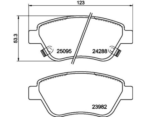 Brake Pad Set, disc brake 8DB 355 021-131 Hella, Image 7
